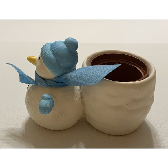 Miniature Planter Attached Snowman Blue Accessories Succulent Artificial Plants - Picture 4 of 11
